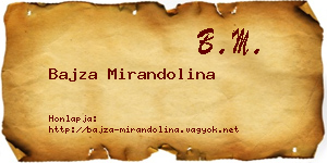 Bajza Mirandolina névjegykártya